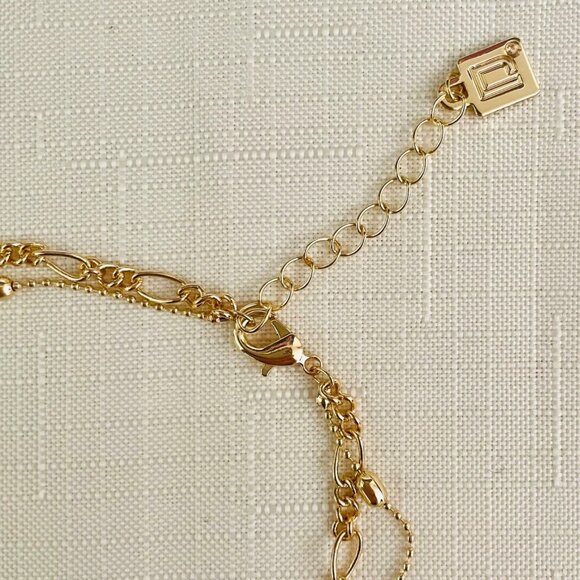 Dannijo Double Gold Anklet Jewelry for Women Gold Plated Chains 9 in to 10.5 in - Picture 5 of 7